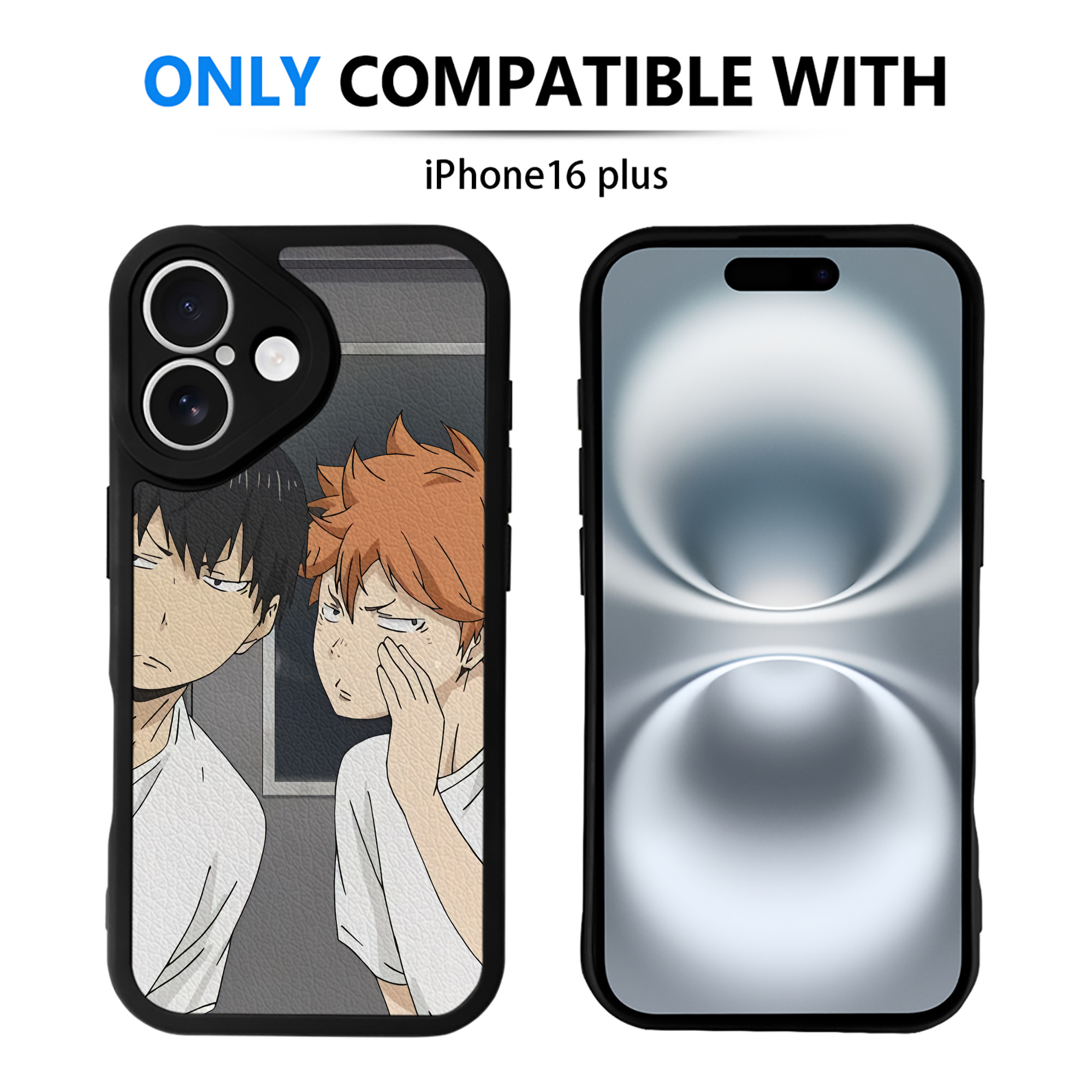 （画像用） ハイキュー!! Haikyu!! 【iPhone 16シリーズ対応】シリコンスマホケース（レザー調） 材質：シリコン